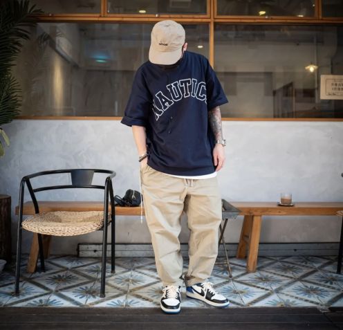 NEW夏の ノーティカとは偽物 純綿 トップス 半袖Tシャツ シンプル 人気販売 ファッション 文字刺繍 ブラック