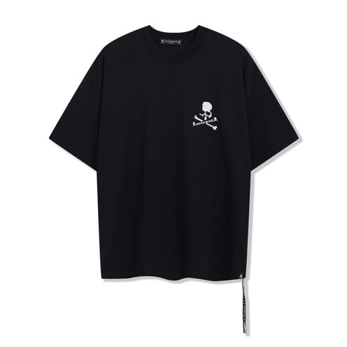2018新登場の マスターマインド 通販スーパーコピー 純綿 Tシャツ トップス 短袖 髑髏プリント ゆたっり メンズ ブラック