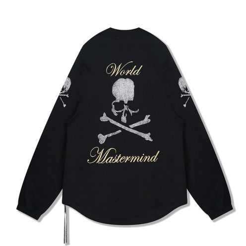 新作到着!! マスターマインド エイプコピー 純綿 Tシャツ トップス 長袖 髑髏プリント 限定 ファッション ブラック