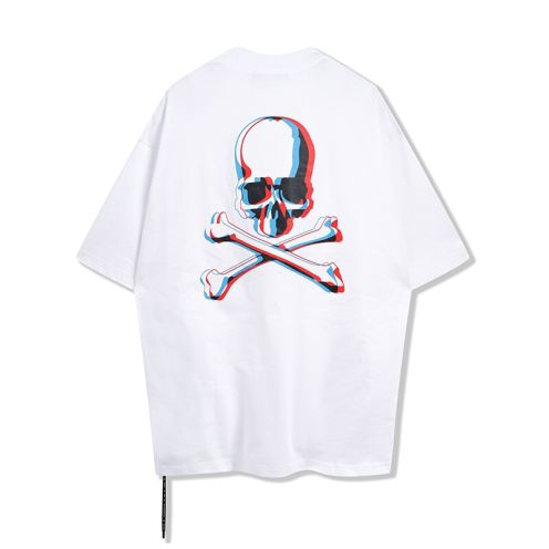 マスターマインドjapan激安通販 人気定番可愛い 純綿 Tシャツ トップス 短袖 髑髏プリント ゆたっり ファッション ホワイト