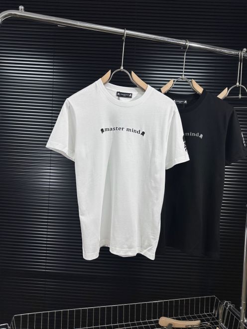 最安値！大人気マスターマインド スカジャン激安通販 純綿 Tシャツ トップス 短袖 ロゴプリント ゆたっり メンズ 2色可選 ホワイト 