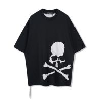 爽やかな マスターマインド スタジャン偽物 純綿 Tシャツ トップス 短袖 髑髏プリント ゆたっり メンズ ブラック