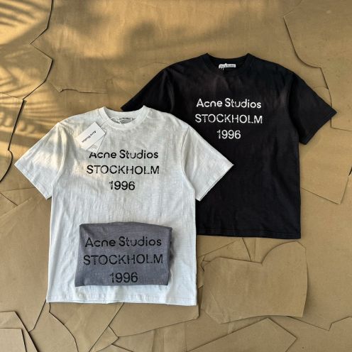 品質保証豊富なオ アクネストゥディオズ tシャツ コーデ偽物 トップス 純綿 柔らかい プリント 夏服 人気新作 3色可選