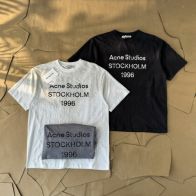品質保証豊富なオ アクネストゥディオズ tシャツ コーデ偽物 トップス 純綿 柔らかい プリント 夏服 人気新作 3色可選