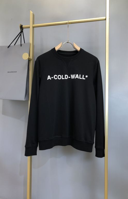 ACOLDWALL コールドウェザーパーカー アメリカｎ級品 カジュアル 運動 純綿トップス 厚い フードなし ブラック