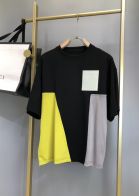 ア・コールドウォールtシャツｎ級品 純綿 トップス ゆったり 半袖 スプライス服 芸術感 柔らかい ブラック