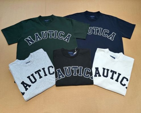 ノーティカ tシャツ パックコピー 純綿トップス 短袖 ゆったり シンプル ロゴ刺繍 ファッション 日常服 5色可選