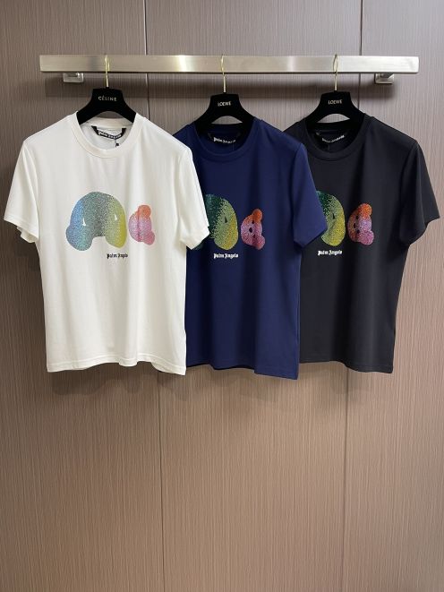 パームエンジェルストレーナーｎ級品 純綿トップス 品質保証安い シンプル 短袖 熊プリント 夏 人気服 2色可選