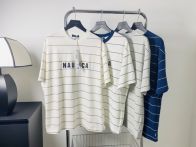 ノーティカ 半袖シャツスーパーコピー 純綿 人気tシャツ トップス 短袖 縞 ゆったり 品質保証 シンプル 男女兼用 4色可選