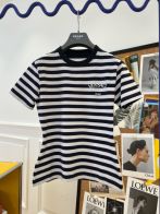 春夏新品 ノーティカブランド偽物 半袖tシャツ 純綿 トップス シンプル 柔らかい 縞 ニット ブラック