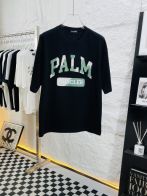 春夏数量限定 パームエンジェルス 半袖コピー 純綿トップス シンプル 短袖 ロゴプリント 夏 人気新作 ブラック