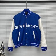 ジバンシー アウター偽物 暖かいトップス 野球服 ジャケット 厚い ロゴプリント ランニング カップル 2色可選 ブルー