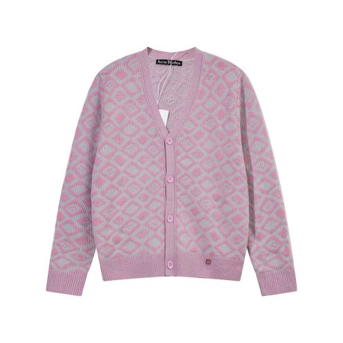 有名人の愛用品acne studiosセーター偽物 ニットカーディガン  チェック柄