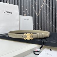セリーヌ レベルｎ級品 牛革 パンチング レディース プレゼント レザー レディース ビジネス ゴールドバックル グレイ