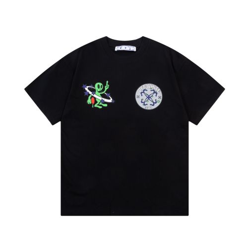 品質保証 低価オフホワイト イメージｔシャツ偽物 快適触り心地  手書き