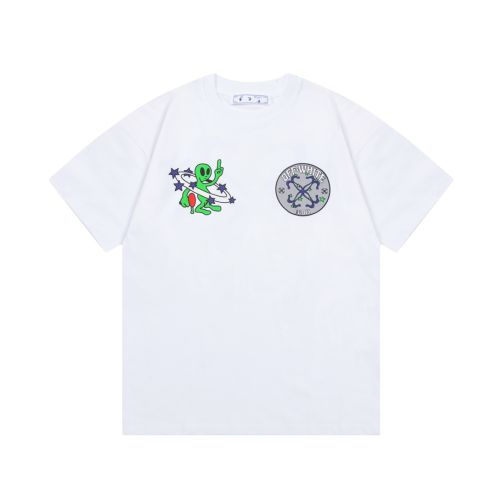 おすすめ！オフホワイト ウォレットｔシャツコピー 手書き 大きなロゴ プリント
