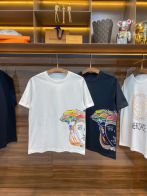 春夏新品 ヴェルサーtシャツスーパーコピー 純綿 トップス ファッション 短袖 丸首 シンプル プリント 2色可選 