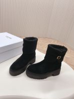 セリーヌエディコピー ブーツ レディース スノーブーツ  暖かい 冬シューズ 厚底 防寒靴 防寒ブーツ ブラック
