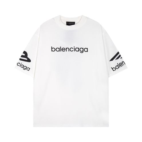 品質保証 低価  サイズ感 バレンシアガtシャツ偽物 ロゴ  プリント ォッシュ加工 