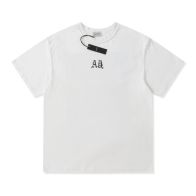 ASKYURSELF 夏新品 tシャツ アイロンプリント偽物 トップス 柔らかい 短袖 純綿 シンプル プリント ホワイト