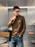 VERSACE 激安大特価最新作の ヴェルサーチェ tシャツコピー 長袖 トップス 純綿 シンプル 人気 ブラウン