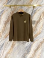 VERSACE 人気新作 ヴェルサーチ シルクシャツ激安通販 長袖Tシャツ トップス 純綿 ゆったり シンプル 3色可選 ブラウン