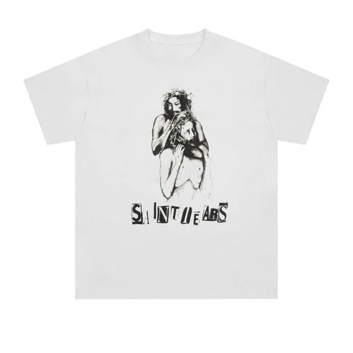 SAINTMICHAEL 新作到着!! セントマイケル オンラインｎ級品 純綿 短袖tシャツ プリント スーパースター トップス  シンプル 大人気 ホワイト