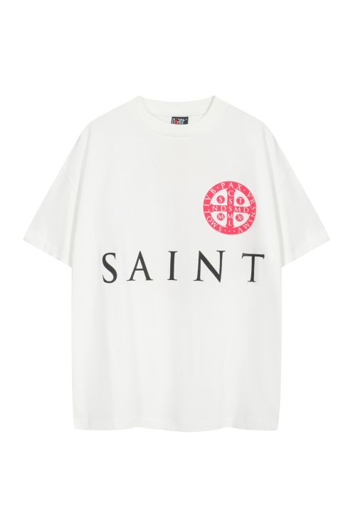 爆買い大得価 セントマイケルtシャツ激安通販 トップス 純綿 プリント 短袖 シンプル 大人気 夏服 ホワイト
