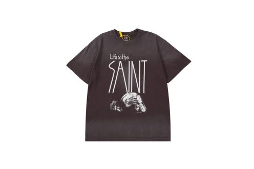 お勧め セントマイケル ヌビアンｎ級品 プリント トップス 純綿 半袖 シンプル 万能Tシャツ ブラウン
