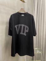 夏新款 ヴェトモン tシャツ 新作コピー 純綿 トップス 短袖  ゆったり ダイヤモンド飾り ブラック