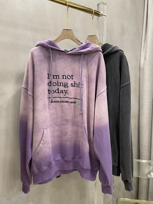 ヴェトモンパーカー レディース激安通販 純綿 フード付き トップス ゆたっり プリント 刺繍 秋服 2色可選