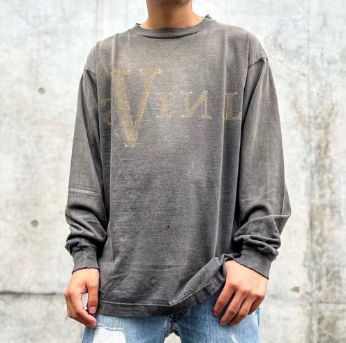秋新作 セントマイケル 洗濯偽物 プリント シンプル 純綿Tシャツ トップス 長袖 柔らかい ファッション グレイ