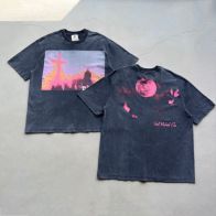 人気定番 セントマイケルトップススーパーコピー プリント シンプル 純綿Tシャツ トップス 半袖 ファッション ブラック