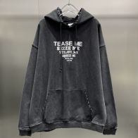 新商品! ヴェトモンパーカーコピー 純綿 パーカー フード付き トップス 男女兼用 ゆたっり プリント 人気新作 ブラック