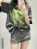 品質保証豊富なオ セイントマイケル ロンt偽物 プリント シンプル  純綿Tシャツ トップス 半袖 ファッション ブラック