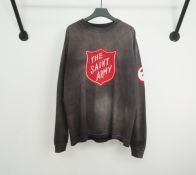 セントマイケル公式ｎ級品 プリント シンプル 純綿Tシャツ トップス 長袖 柔らかい 男女兼用 2色可選 グレイ