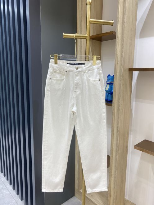 春夏人気セール安い アレキサンダーワン パンツ レディーススーパーコピー ジンーズ デニム ズボン 筒形 美脚 ホワイト