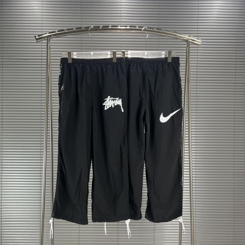 stussy イージーパンツスーパーコピー ズボン 防水 防風 Nike x Stussyコラボ ランニング シンプル ブラック