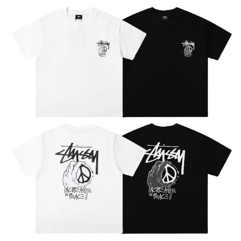 ステューシーtシャツメルカリスーパーコピー トップス 純綿 短袖 プリント ファッション 夏新品 2色可選