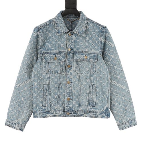 人気 定番 可愛いジャケットシュプリーム偽物　　LV＆Supreme　コラボレーション　デニムジャケット