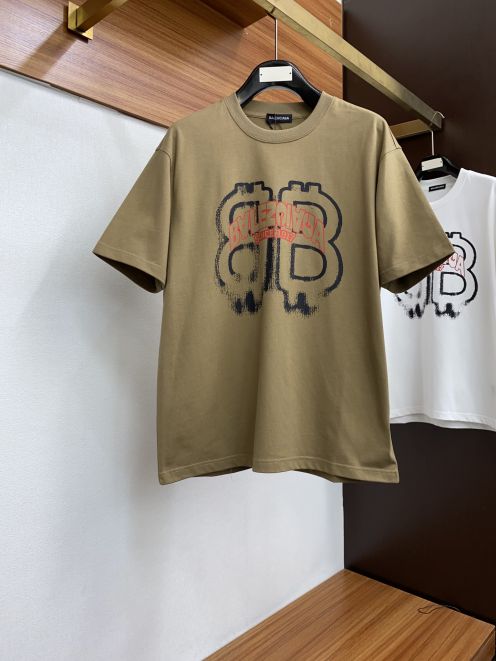 春夏限定 バレンシアガ nasa tシャツ偽物 トップス プリント ゆったり カップル 男女兼用 4色可選 ブラウン