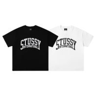 ステューシーtシャツ値段偽物 トップス 純綿 短袖 ロゴプリント 激安品 ファッション 大人気 2色可選