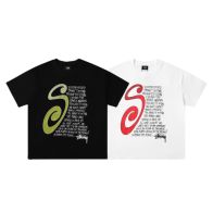 人気定番可愛い ストゥーシー クマ tシャツ偽物 トップス 純綿 ファッション 大人気 柔らかい 半袖 プリント 2色可選  