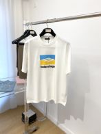 個性的 バレンシアガtシャツ メンズ激安通販 トップス ファッション 人気 ロゴプリント シンプル 快適 ホワイト
