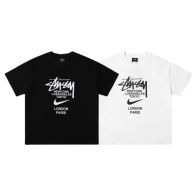 新作入荷格安 メンズ ステューシーtシャツコピー Stussy x Nikeコラボ トップス 純綿 短袖 プリント 2色可選