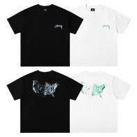 ステューシーtシャツスーパーコピー 星空プリント トップス 純綿 短袖 シンプル ファッション 2色可選