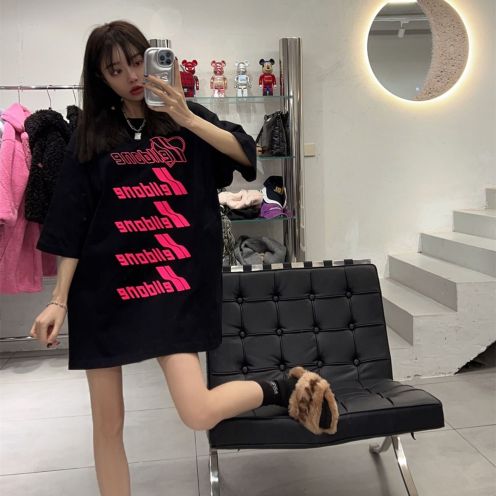 WE11DONE 春夏数量限定 ウエルダンとは偽物 蛍光ロゴプリント 純綿Tシャツ トップス 人気新作 2色可選