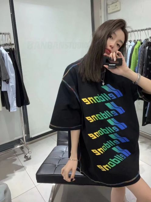 WE11DONE 存在感のある ロックウェル tシャツ激安通販 プリント 純綿 トップス 半袖 カラフル 男女兼用 2色可選