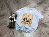 コーチ 2024新作 スーパーコピー 半袖 Tシャツ コットン ブルー 柔らかい 花柄