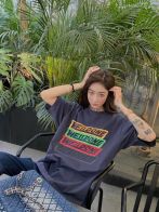 WE11DONE ウェルダン アパレルスーパーコピー トップス 純綿tシャツ 品質保証 プリント ゆったり ブルー